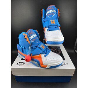 Ewing Athletics 33 Hi Patrick Ewing Blue Orange Basketball Sneakers Size 14